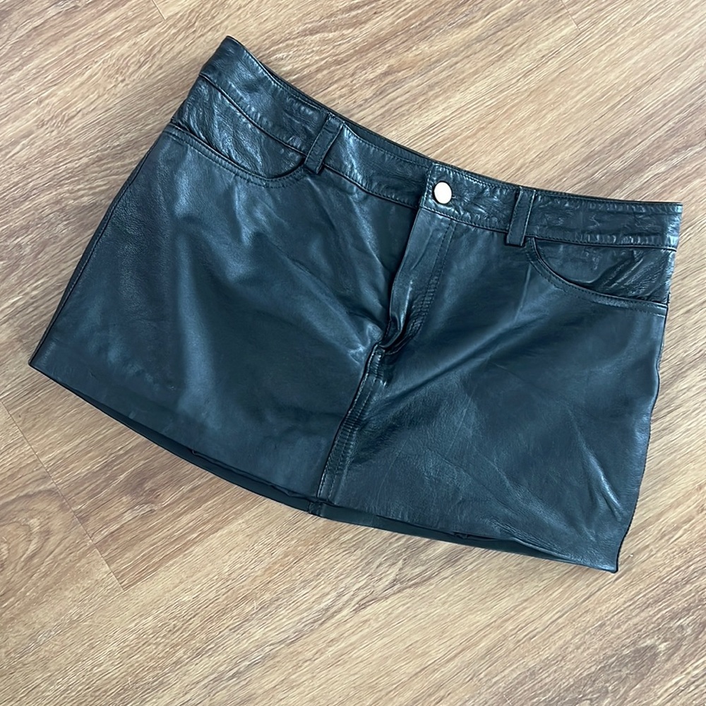 Vintage leather skirt
